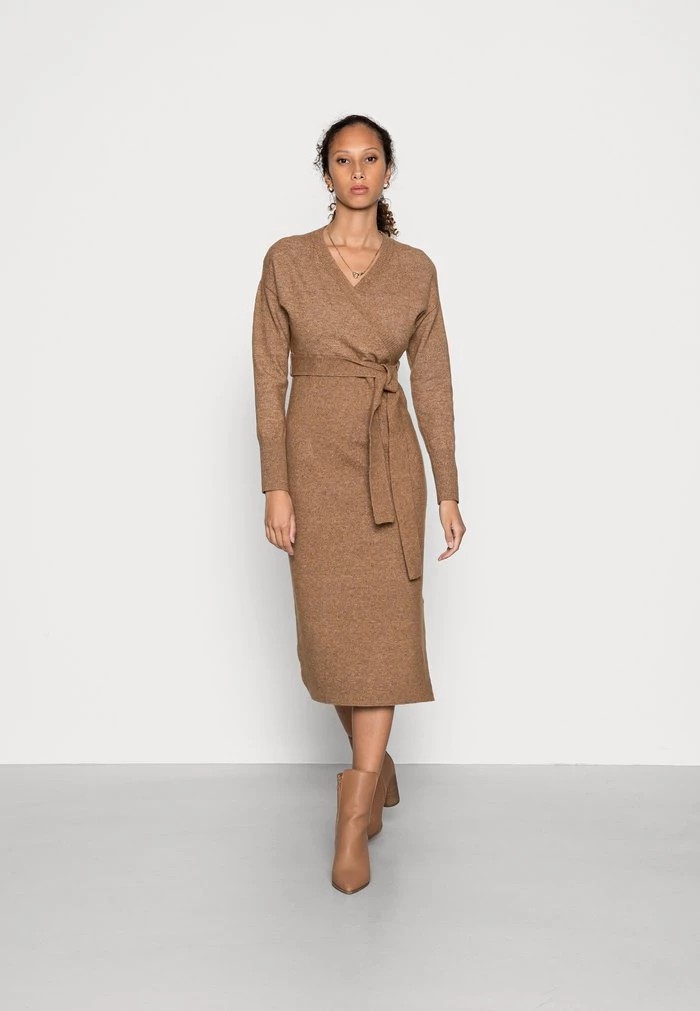 Peignoir ANNA FIELD Anna Field Wrap Over Midi Dress Marron Femme | RUY-5170476